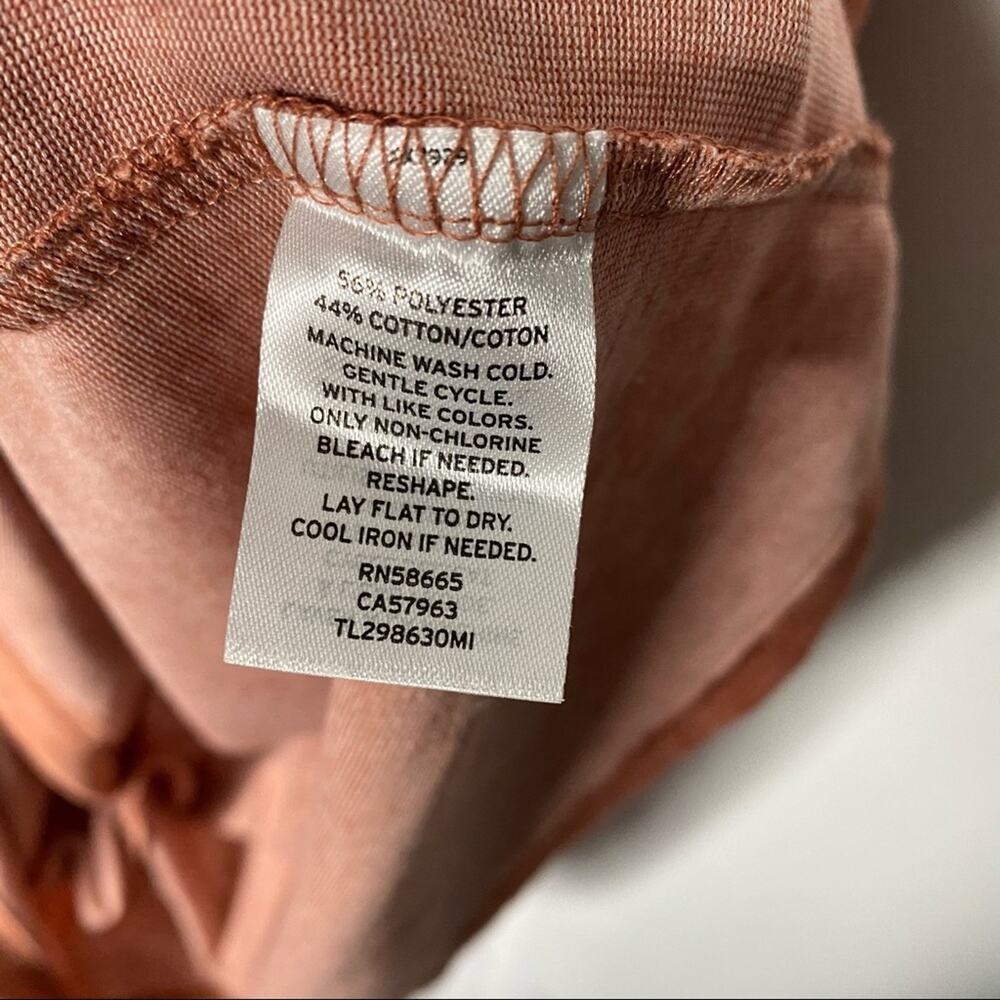 Nordstrom Leith Sleeveless Ruched Bodycon Mini Tank Dress Medium Orange Cocktail - Picture 6 of 8